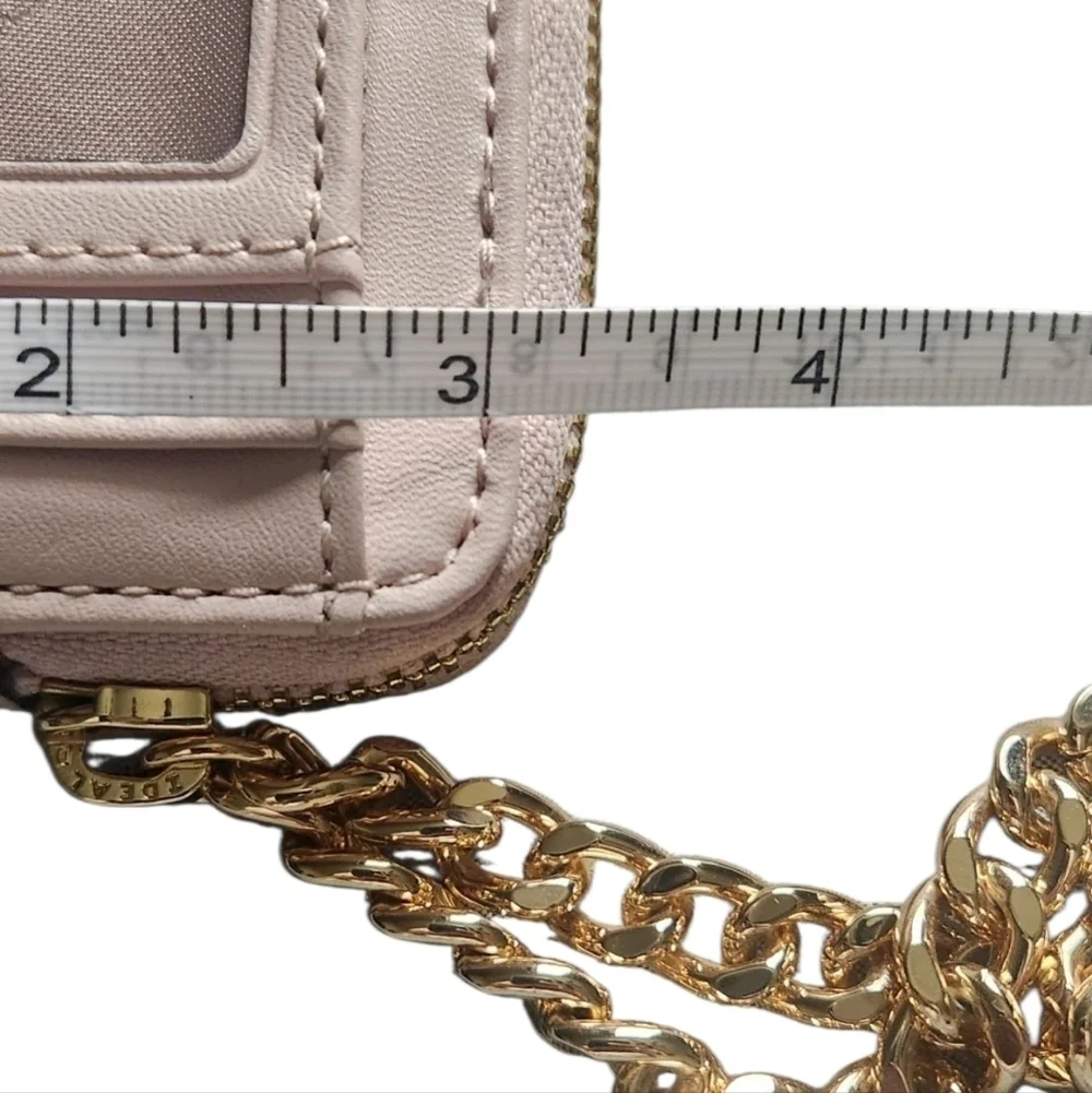 Michael Kors Beige Wristlet with Gold Chain